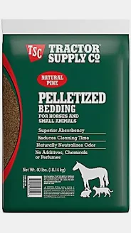 Pine pellet litter we use